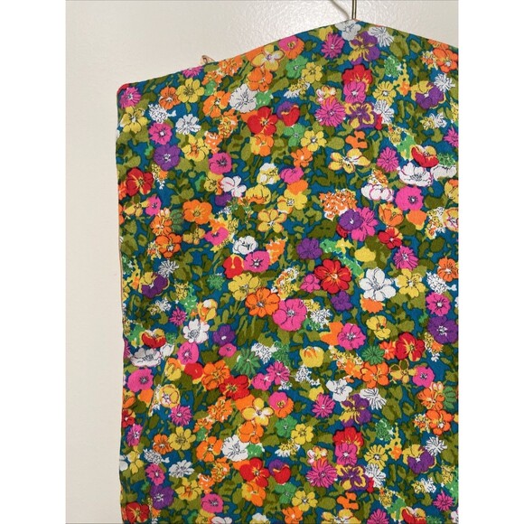 VTG Mod Brightly Colored Floral Travel Hanging Toiletry Bag Makeup Organizer 70s - Picture 2 of 10